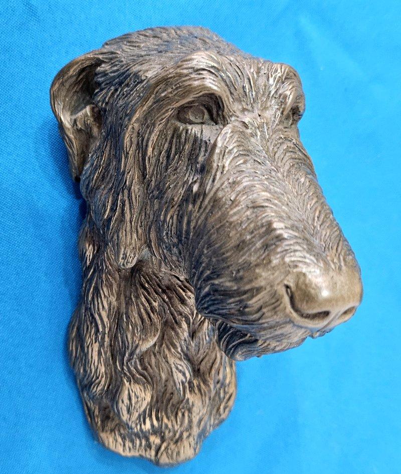 Ceramic CLOSING SALE  Scottish Deerhound or Sighthound Wall Sculpture/Dog Bust