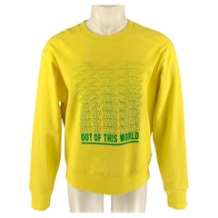 CLOT APPAREL Size M Yellow Graphic Cotton Crew-Neck Sweatshirt