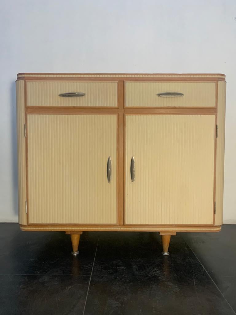Mid-20th Century Cloth & Linoleum Sideboard from T.M., 1950s
