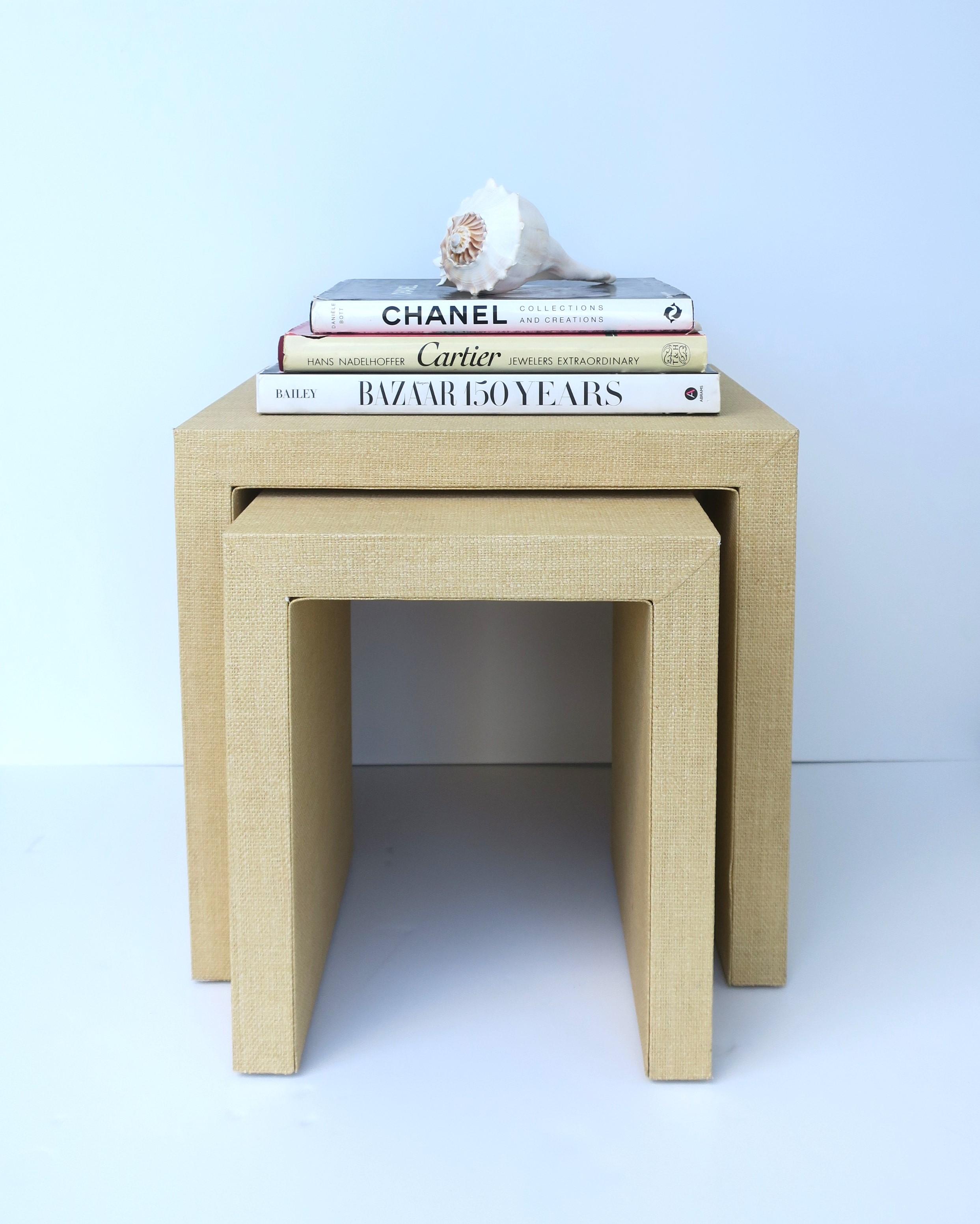Unknown Cloth Wrapped Nesting Tables  For Sale