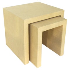 Cloth Wrapped Nesting Tables 