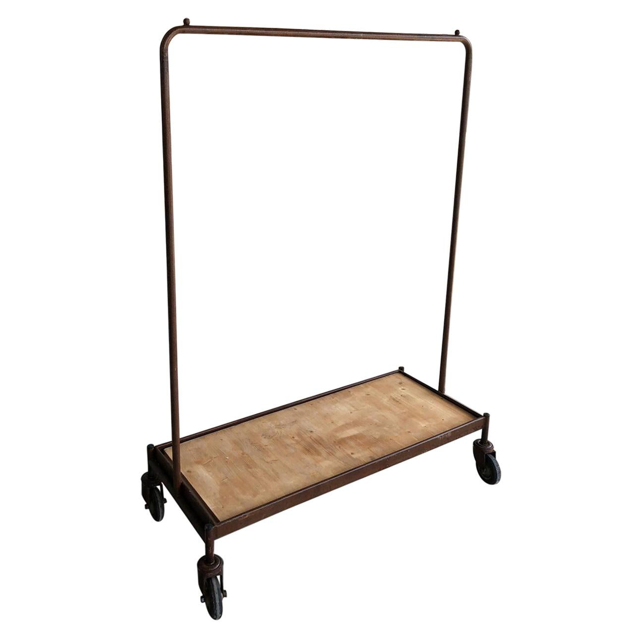 Clothes Hanger Industrial Iron Wheeled Trolleys, Different Sizes Available For Sale
