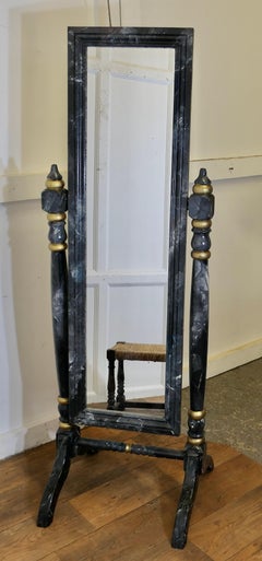 Clothing Outfitters Marble Effect Cheval Mirror