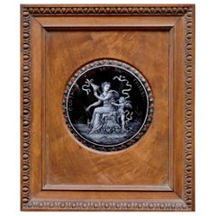 "Clotho La Fileuse" a Limoges Revival Mythological Enamel on Copper Plaque