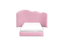 Cloud Kids Bed in Wood and Velvet Finish by Circu Magical Furniture