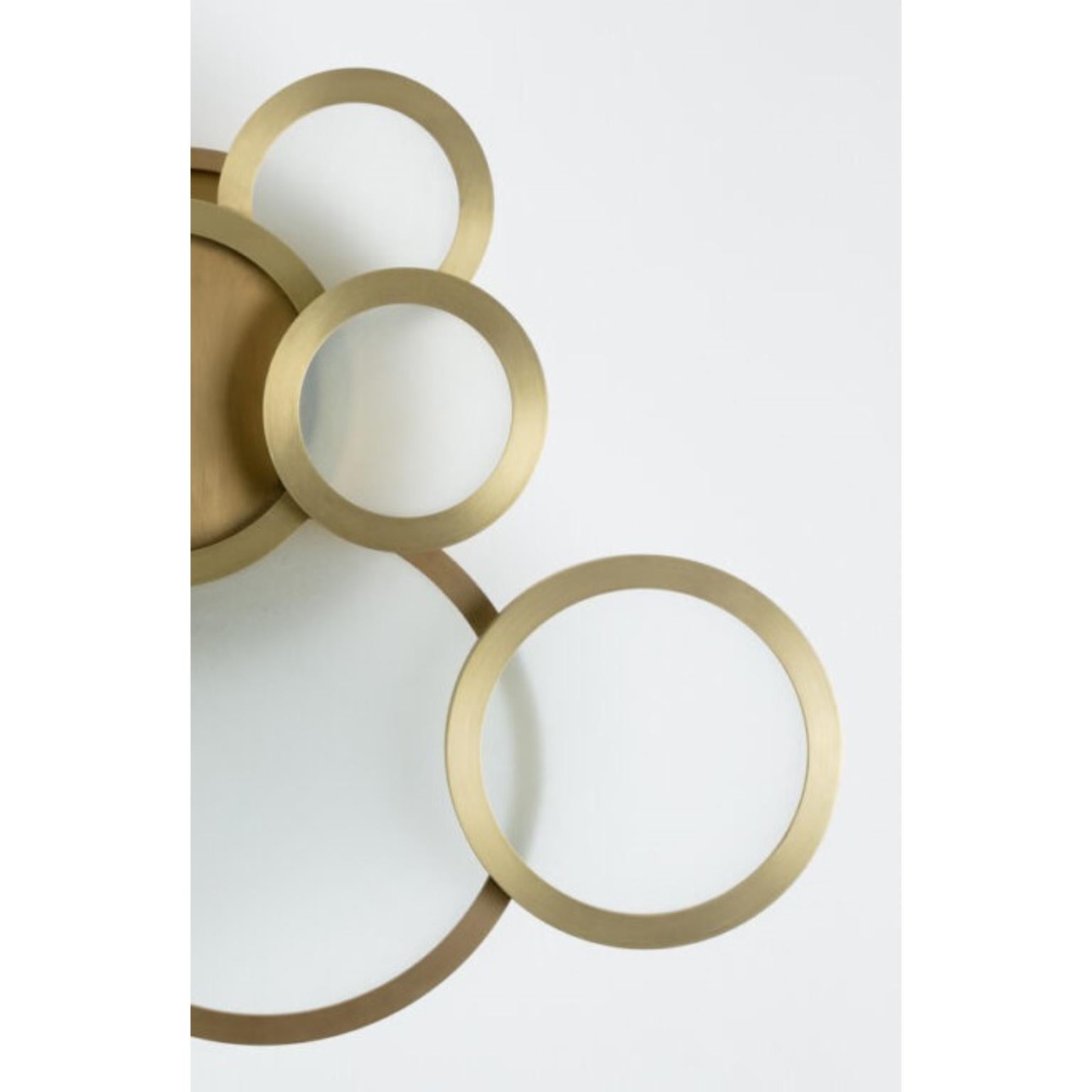 Post-Modern Cloud Brushed Brass Ceiling Mounted Lamp by Carla Baz For Sale