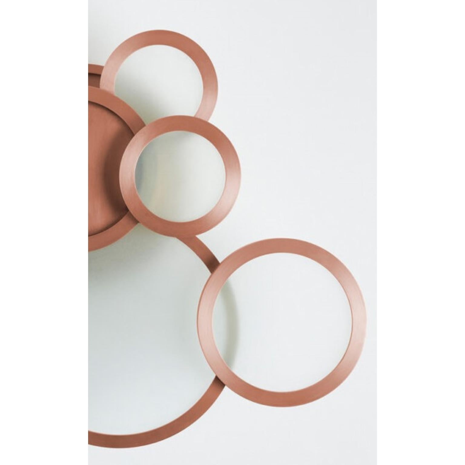 Post-Modern Cloud Brushed Copper Ceiling Mounted Lamp by Carla Baz For Sale