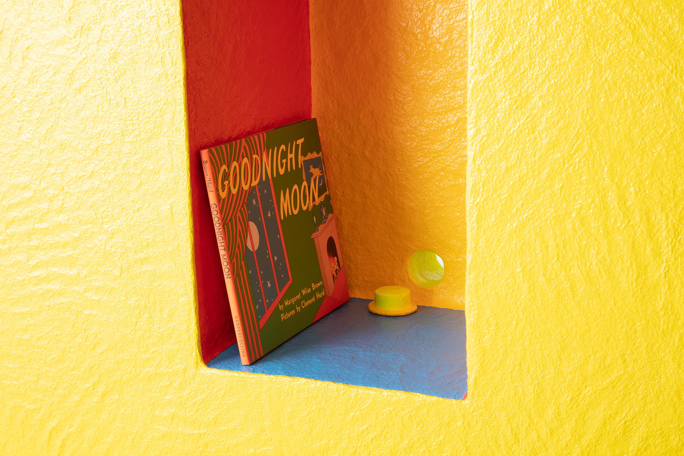 Contemporary Cloud Case Painted Paper Pulp Shelving Unit 'Goodnight Moon Edition' For Sale