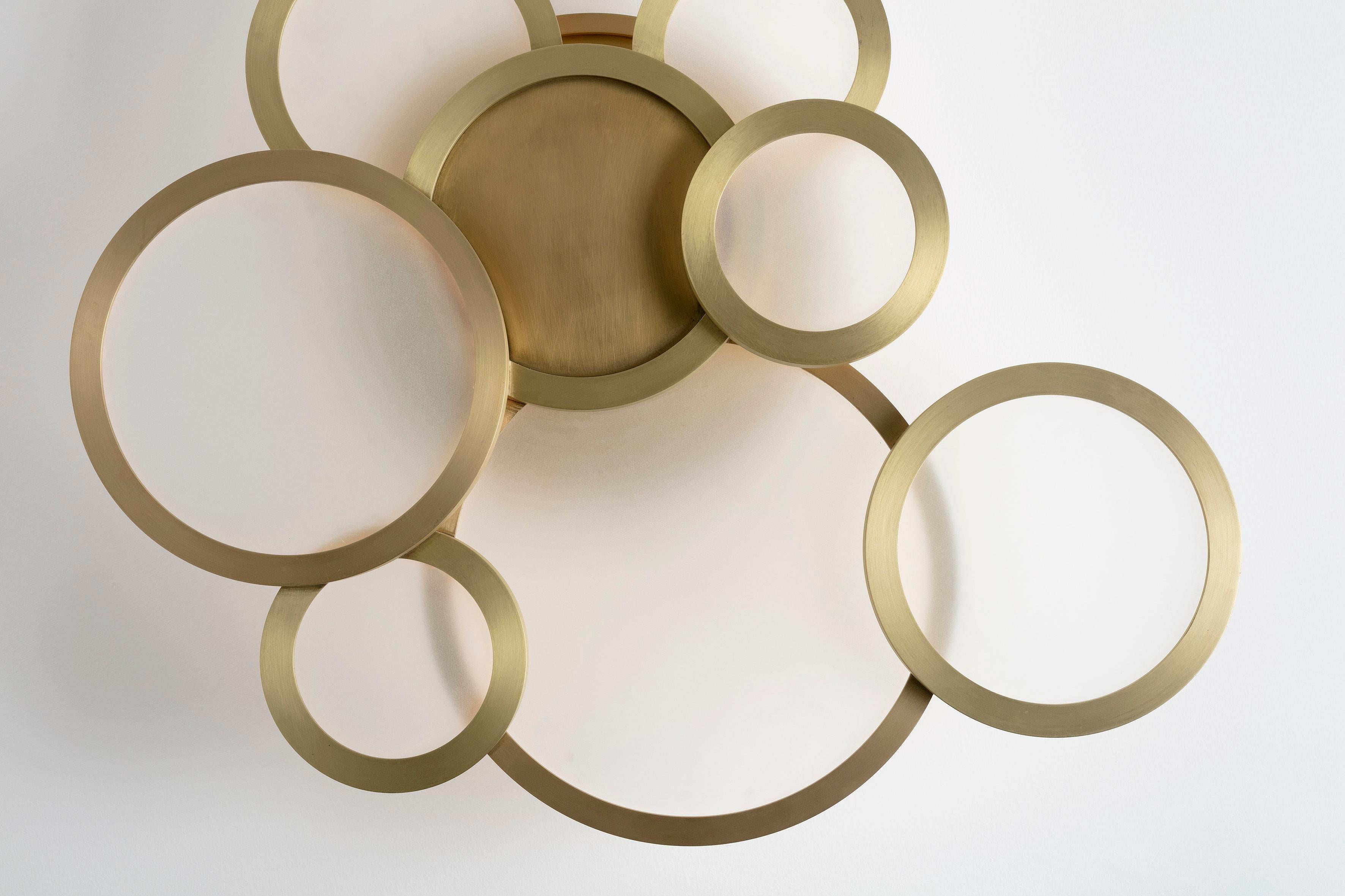 Modern Cloud Ceiling Mounted Brass, Carla Baz