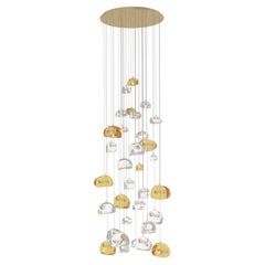Cloud Chandelier, Large Hand-Blown Glass Pendants with 33 Led Lights, Extra Long