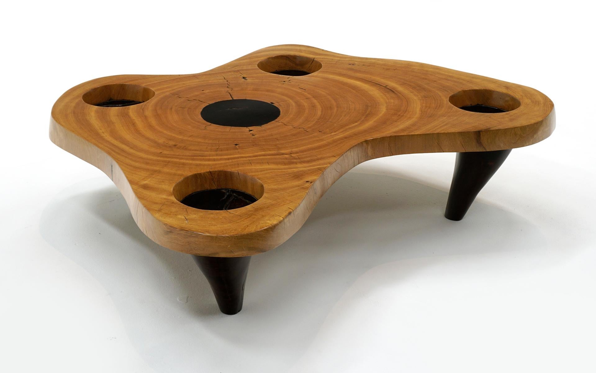 Brazilian Cloud Coffee Table by Hugo Franca, Brazil.  Made of Imbuia and Ipe For Sale