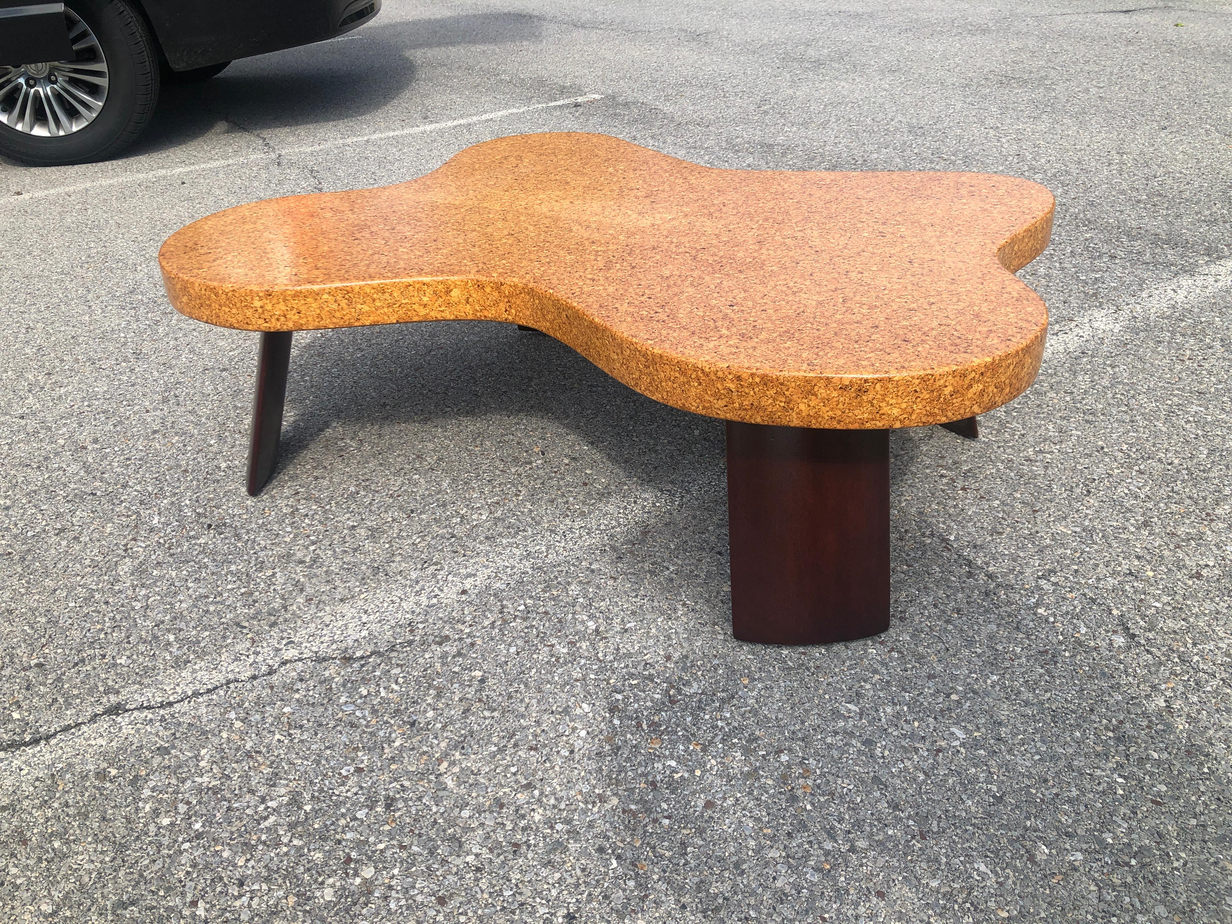 Cork Cloud Coffee Table by Paul T Frankl For Sale