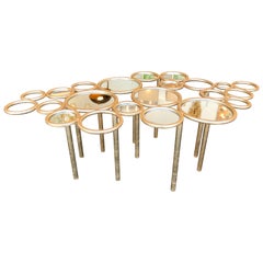 Cloud Coffee Table Iron Gold Leaf by Antonio Cagianelli, Italy, 2000s