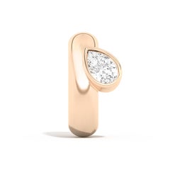 Cloud Ear Cuff mit Birne aus 18 Karat Gelbgold