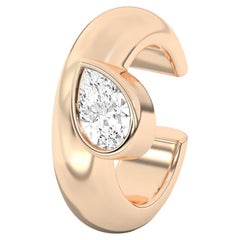 Cloud Ear Cuff mit Birne aus 18 Karat Gelbgold