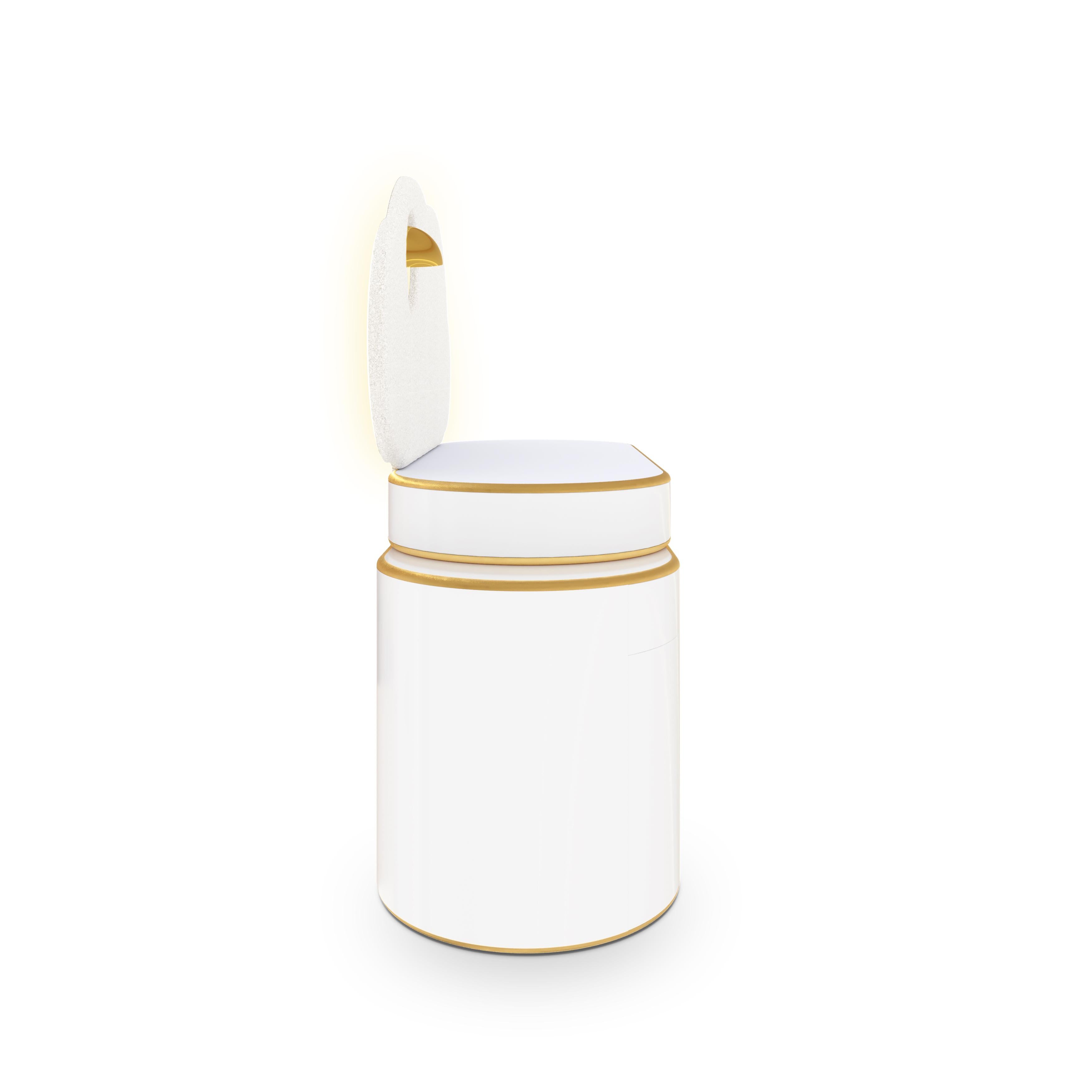 Portoghese Cloud Glow Desk by MAGILORE - Scrivania di lusso per bambini in Boucl�é e foglia d'oro con Amb in vendita