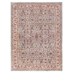 Wolkengrauer handgeknüpfter Bidjar Garus Design 200 KPSI Teppich aus feiner Wolle 9'0" x 12'0"