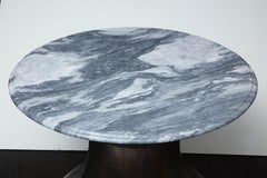 "Nimbus" End Table in Polished Steel and Marble
