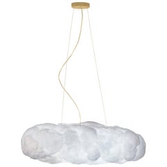 Lampada a sospensione Cloud Kids Big in cotone bianco di Circu Magical Furniture