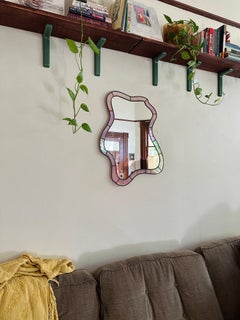 Cloud Mirror in Iridescent Rose Quartz