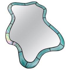 Cloud Mirror in Iridescent Turquoise