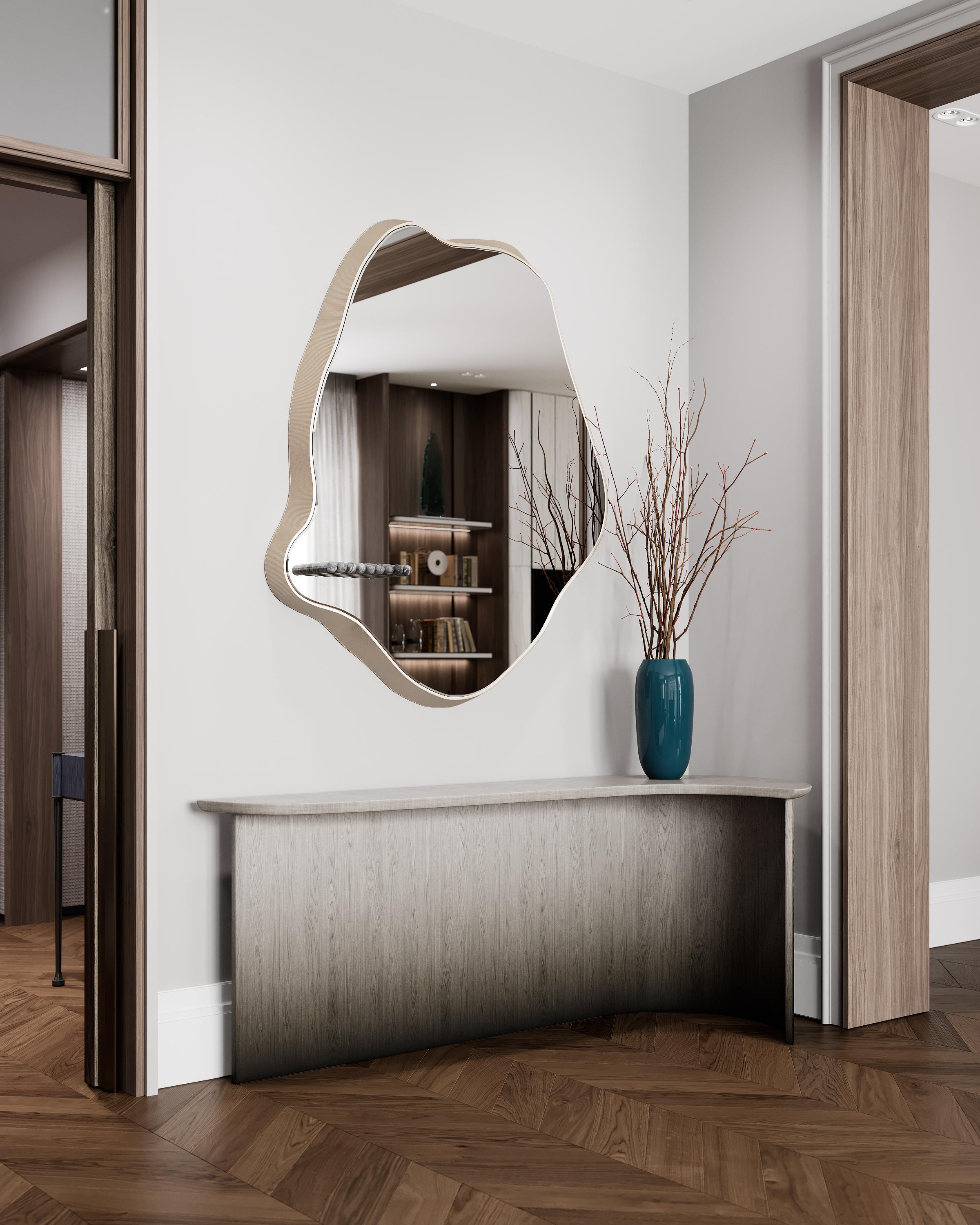Introducing the Cloud wall mirror – as unique as the clouds in the sky! This innovative product is crafted with only the most exquisite metal finish, and its minimalistic design is ideal for modern and traditional interiors alike. Its curved lines