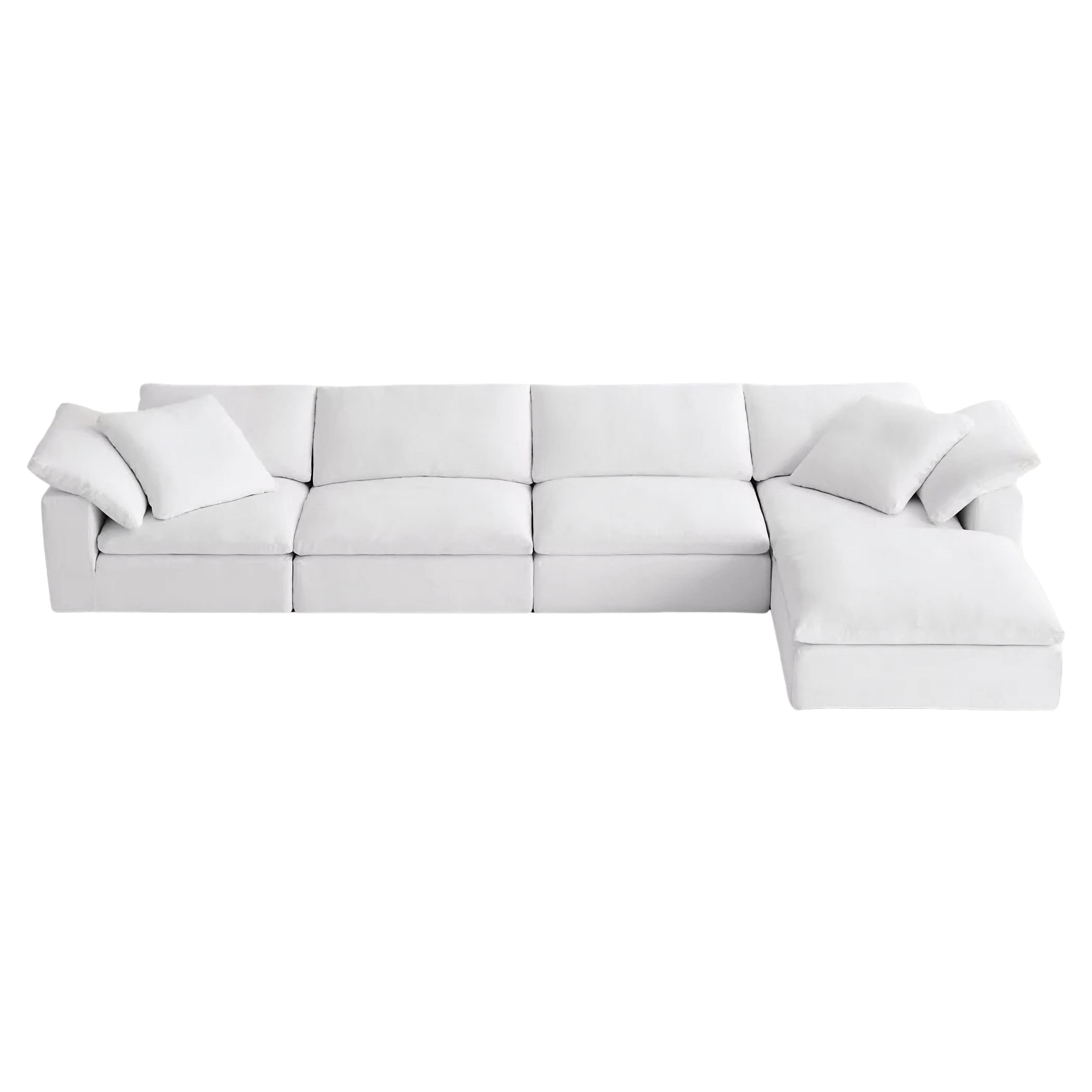 Cloud Modular 5-Piece Sofa-Chaise Sectional By Restoration Hardware