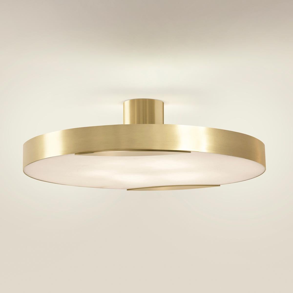 Modern Cloud N.1 Ceiling Light by Gaspare Asaro-Satin Brass Finish For Sale