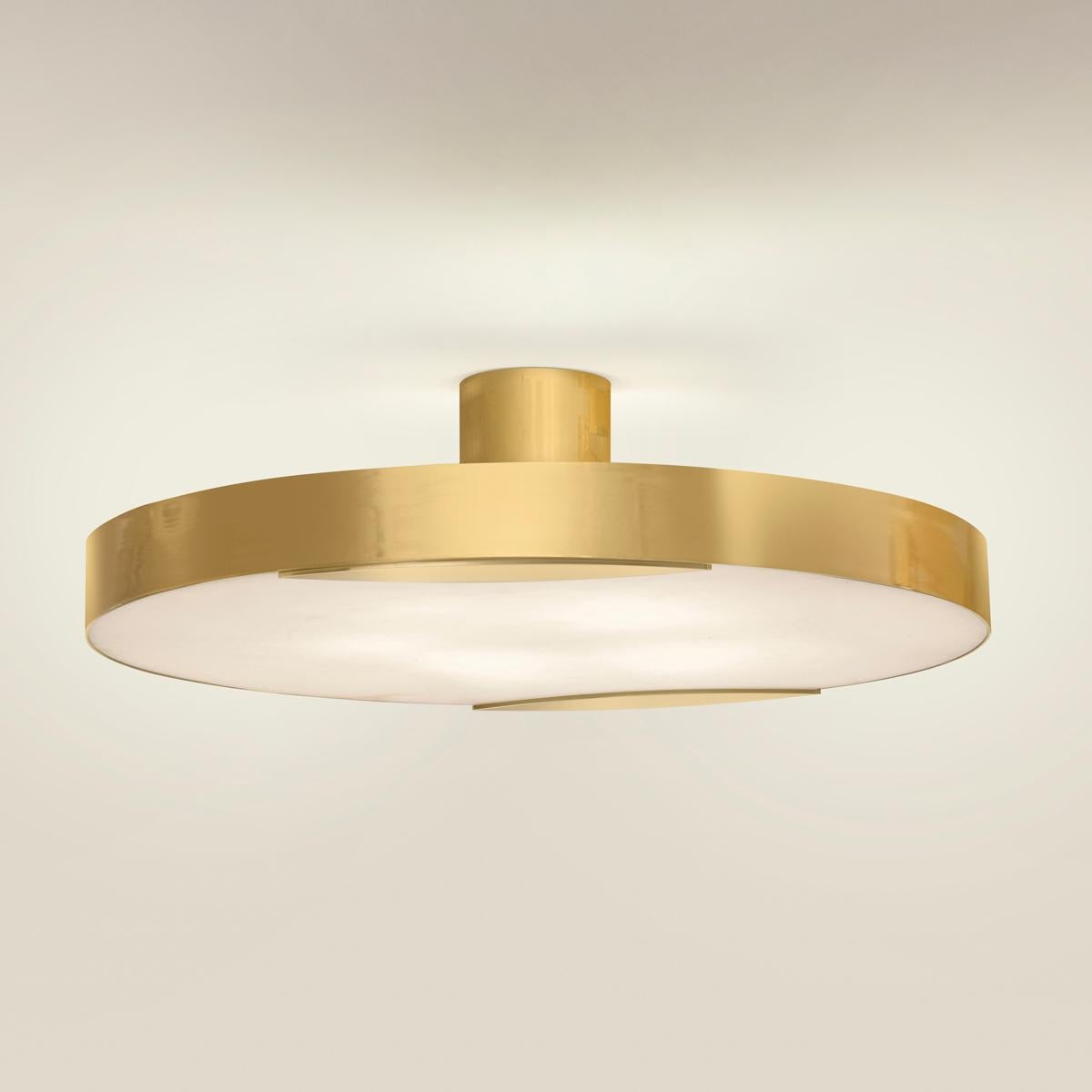 Modern Cloud N.1 Ceiling Light by Gaspare Asaro-Polished Brass Finish For Sale