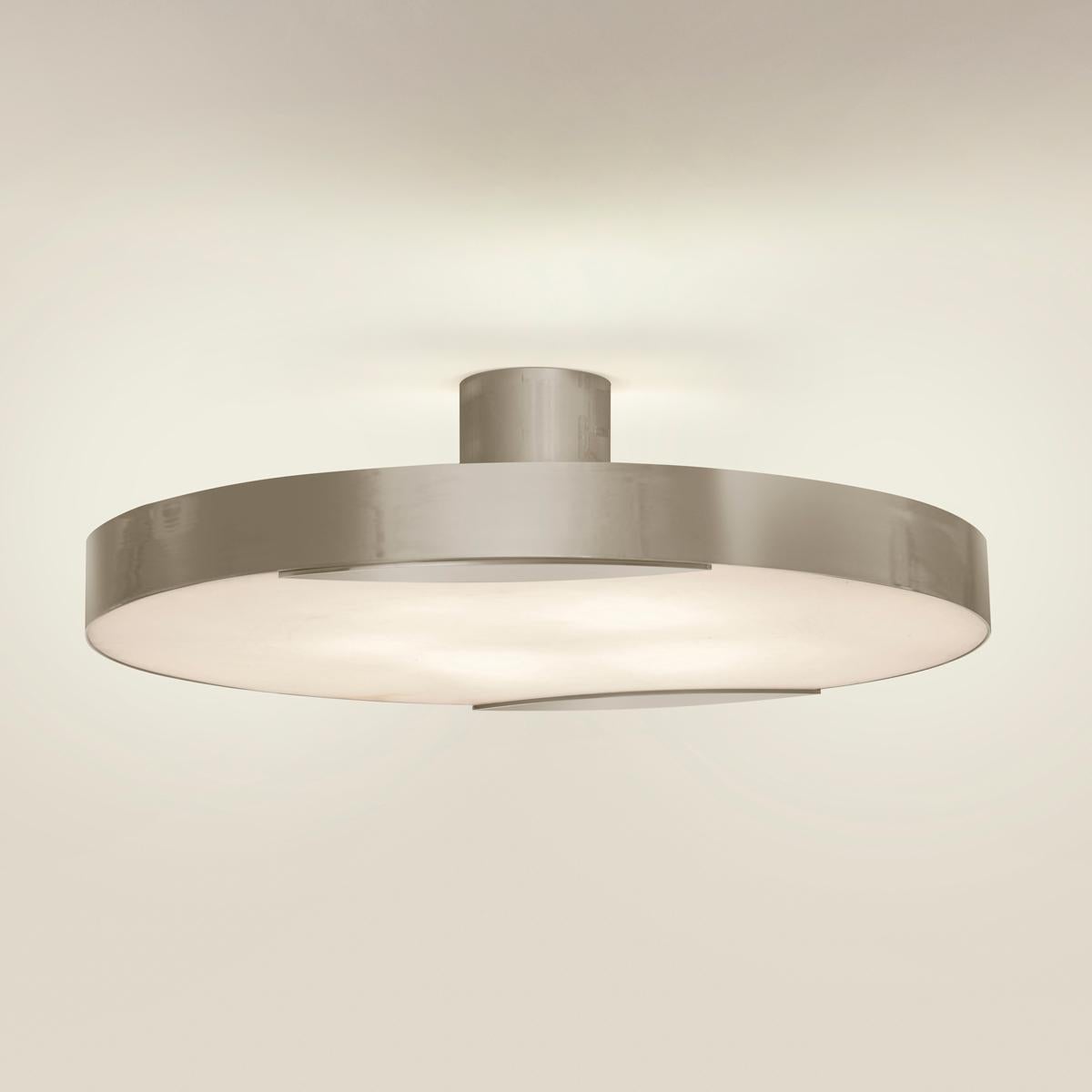 Modern Cloud N.1 Ceiling Light by Gaspare Asaro-Polished Nickel Finish For Sale