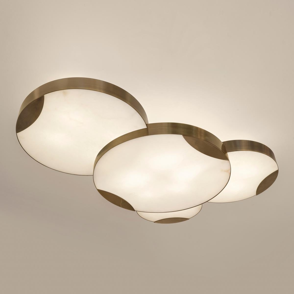 Modern Cloud N.4 Ceiling Light by Gaspare Asaro-Bronze Finish For Sale