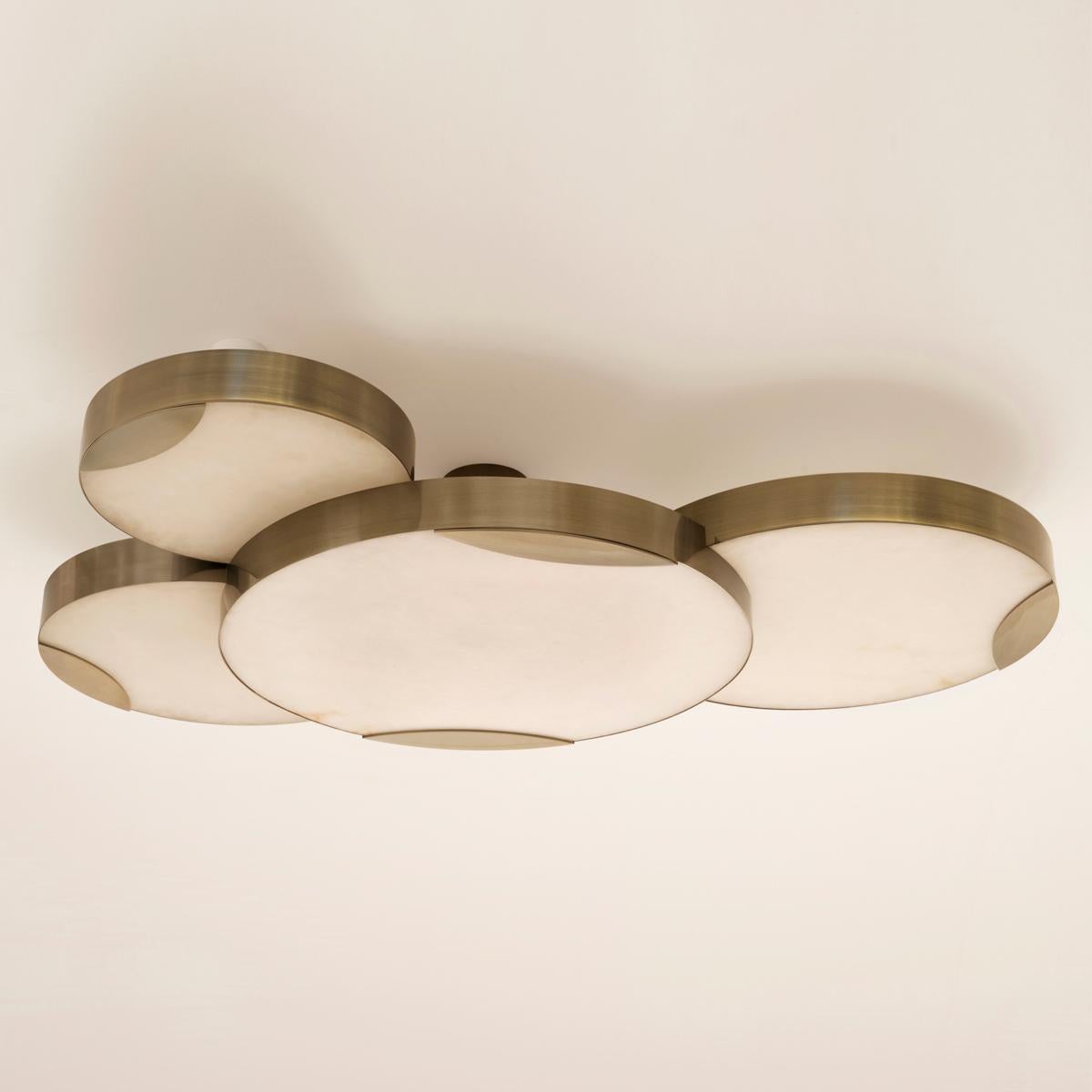 Italian Cloud N.4 Ceiling Light by Gaspare Asaro-Bronze Finish For Sale