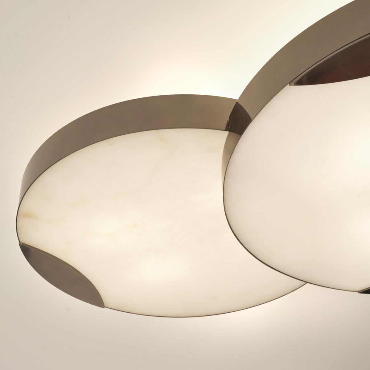 Cloud N.4 Ceiling Light by Gaspare Asaro-Bronze Finish In New Condition For Sale In New York, NY