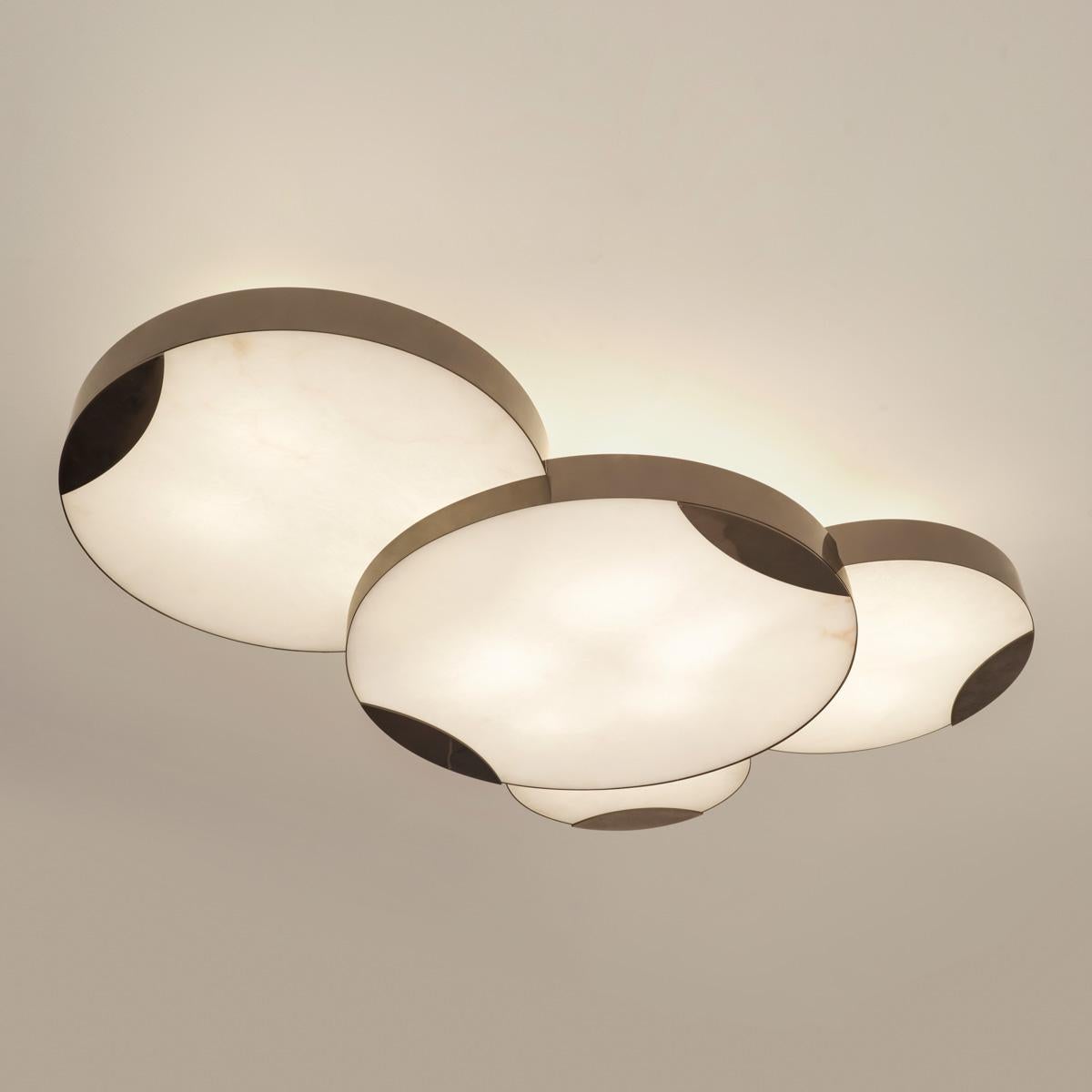 Cloud N.4 Ceiling Light by Gaspare Asaro-Peltro Finish In New Condition For Sale In New York, NY