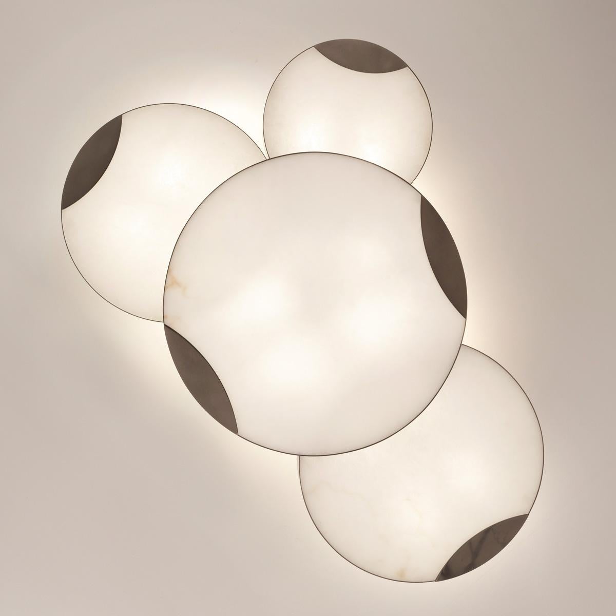 Contemporary Cloud N.4 Ceiling Light by Gaspare Asaro-Peltro Finish For Sale