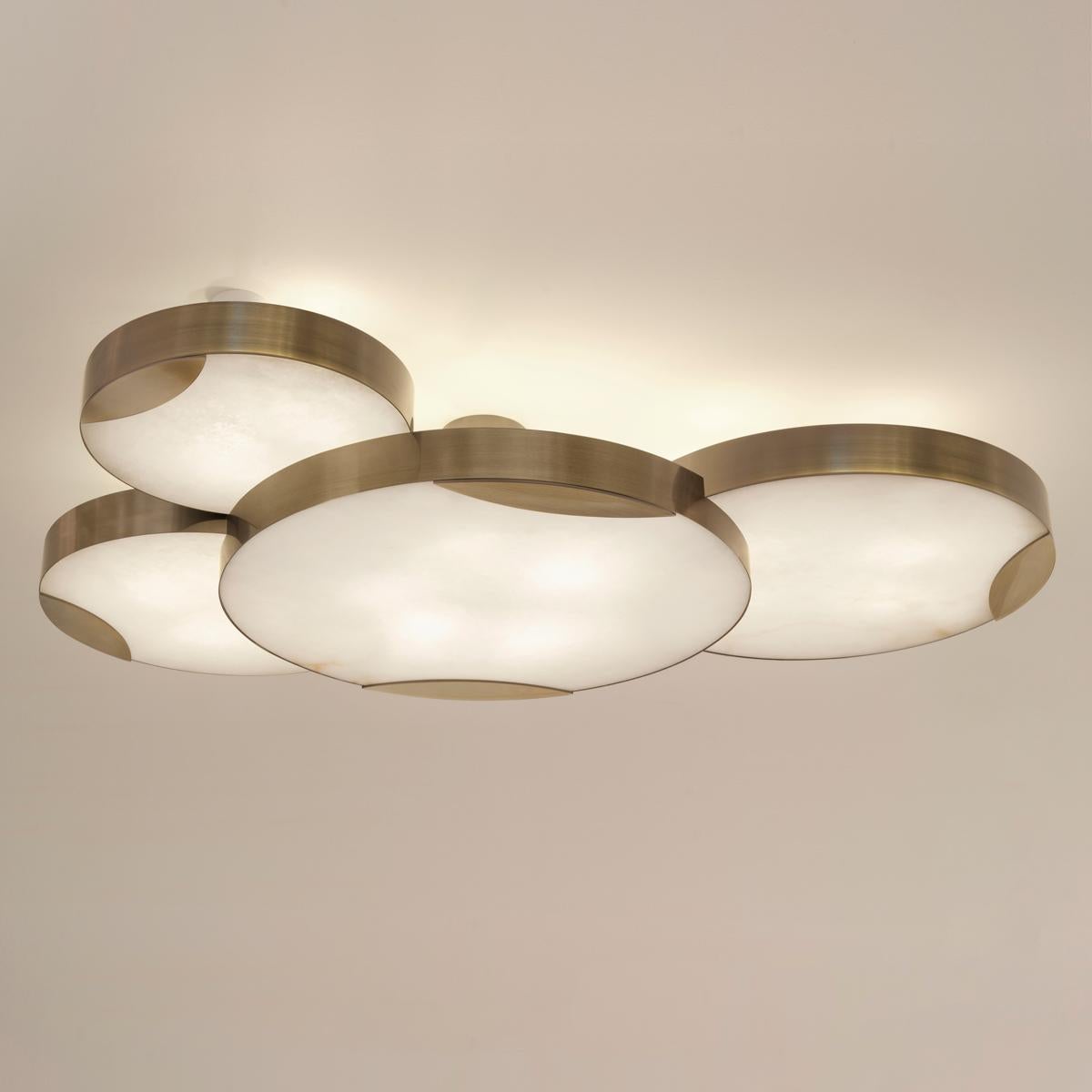 Cloud N.4 Ceiling Light by Gaspare Asaro-Peltro Finish For Sale 2