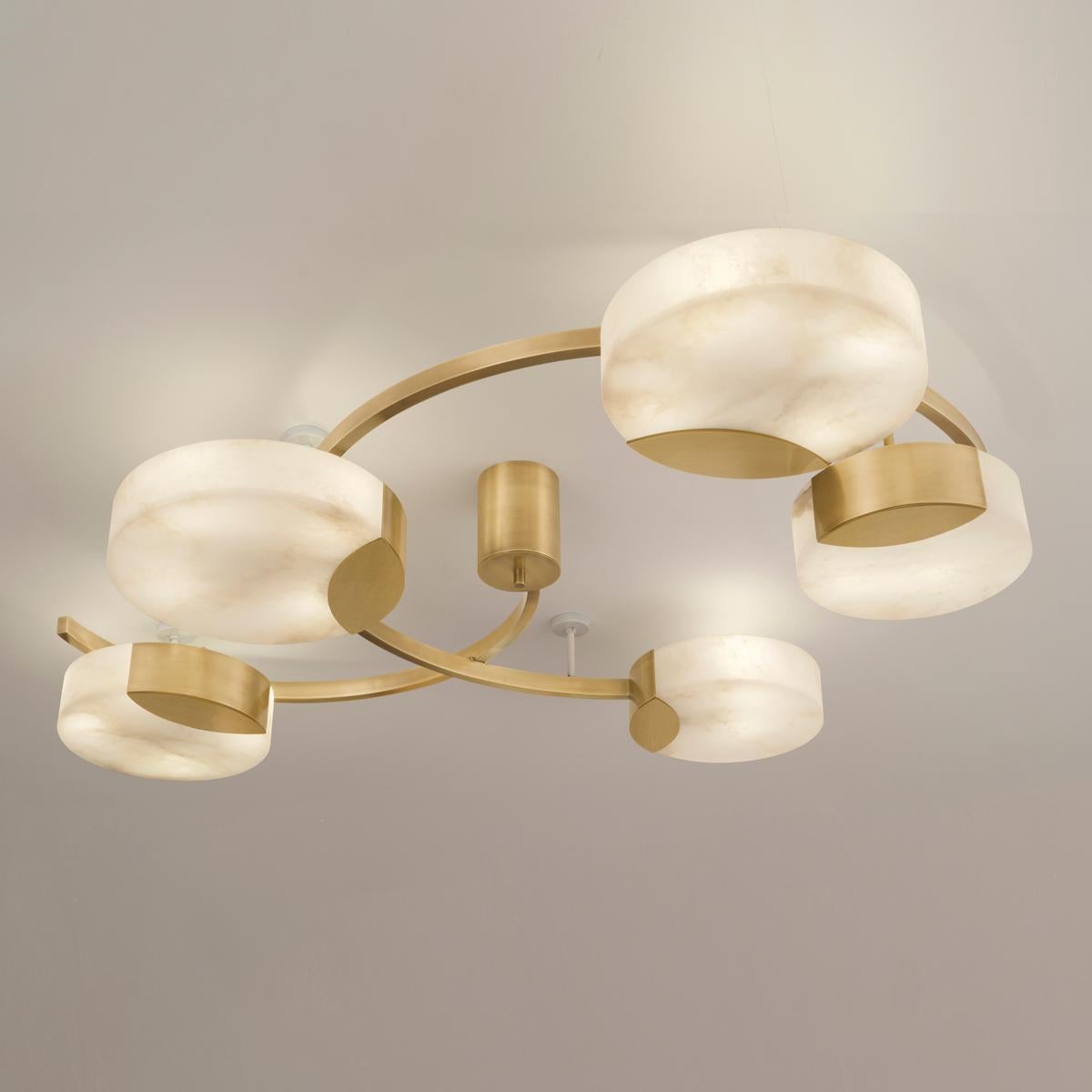 Cloud N.5 Ceiling Light by Gaspare Asaro-Bronze Finish For Sale 5