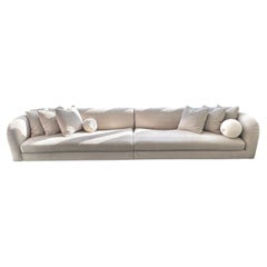 Vintage Cloud Pouf Sofa in Fog Grey Boucle. 1980