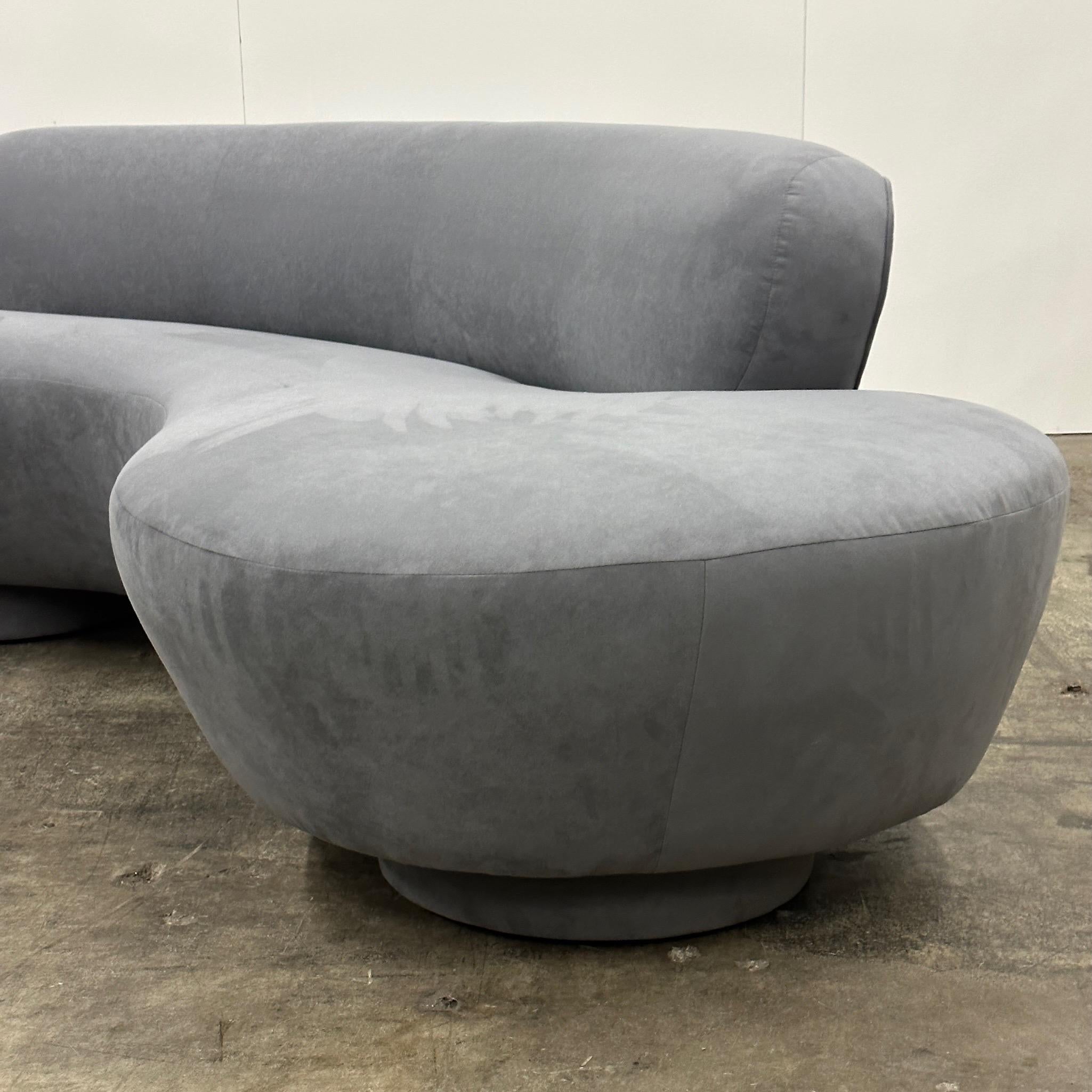 Fabric Cloud Serpentine Sofa by Vladimir Kagan for Directional For Sale