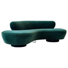 Cloud Serpentine Sofa by Vladimir Kagan for Directional in Mohair