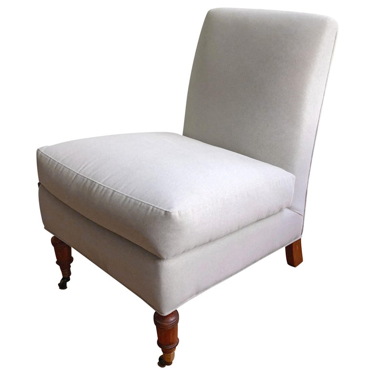 Cloud Slipper Chair Armless New Fabric, Slipper Chair Define