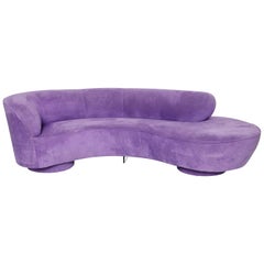 'Cloud' Sofa by Vladimir Kagan for Directional w Lucite Leg, 1980s, Signed