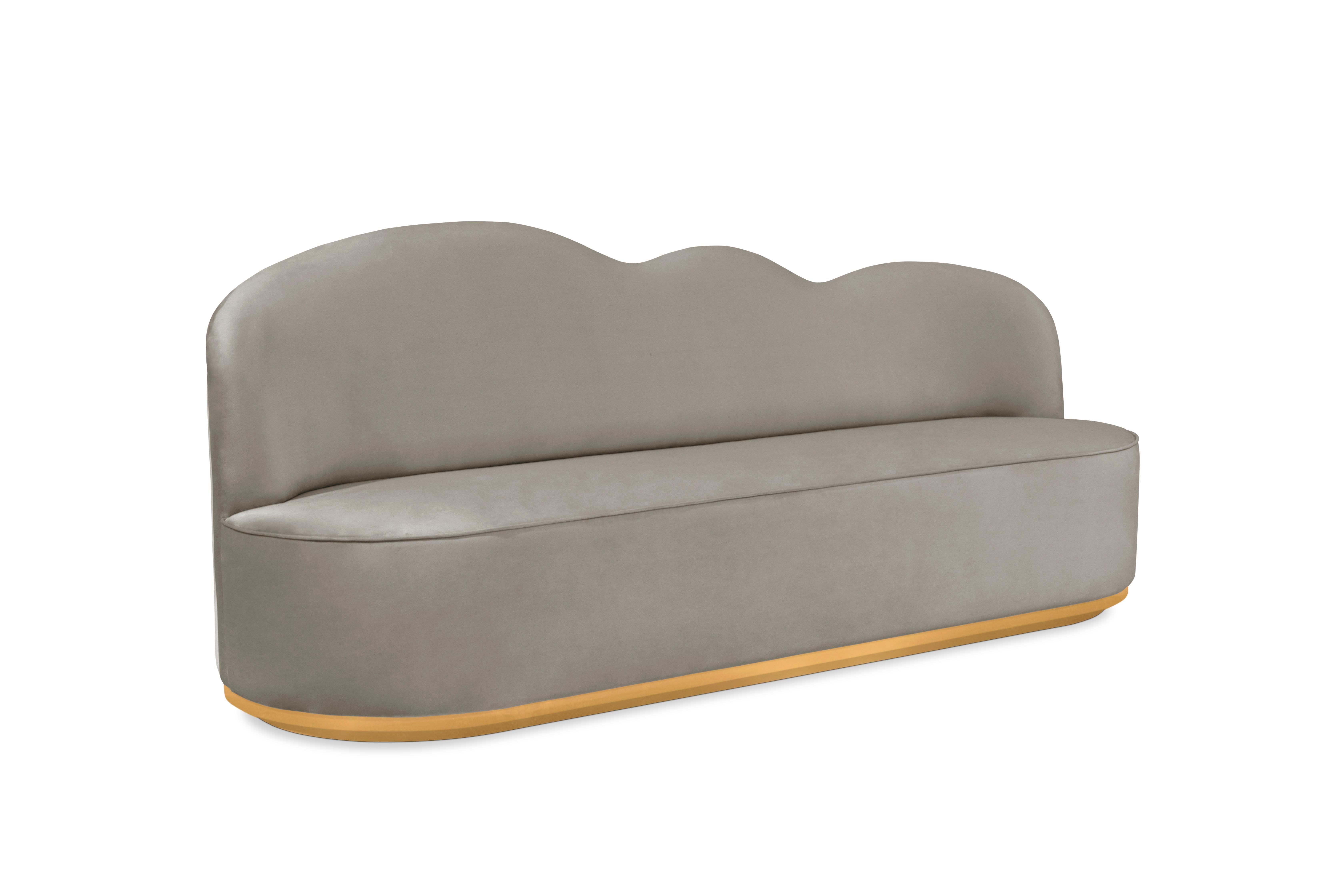 Cloud Kids Sofa in Wood and Velvet by Circu Magical Furniture For Sale 4