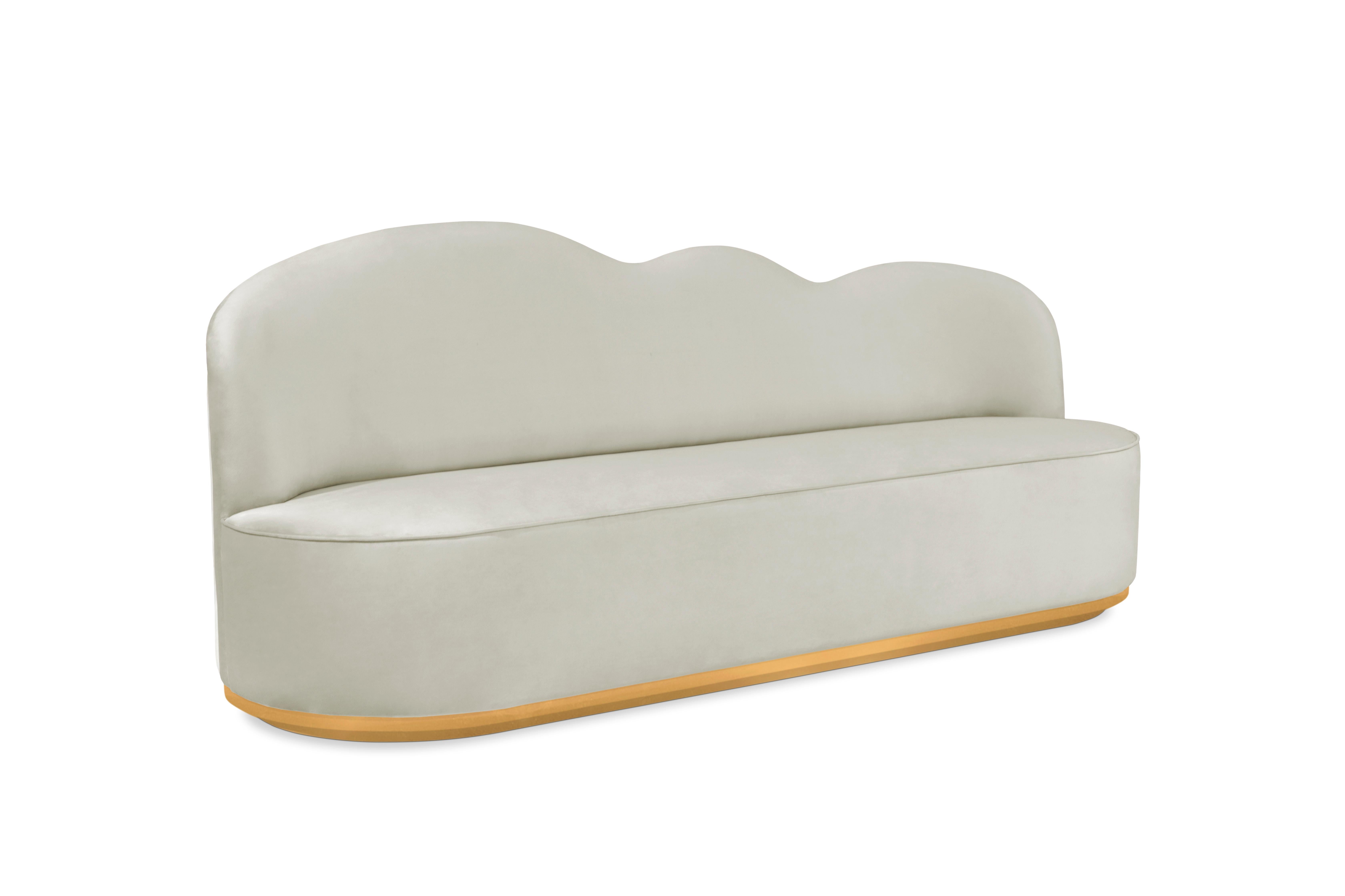 Cloud Kids Sofa in Wood and Velvet by Circu Magical Furniture For Sale 5