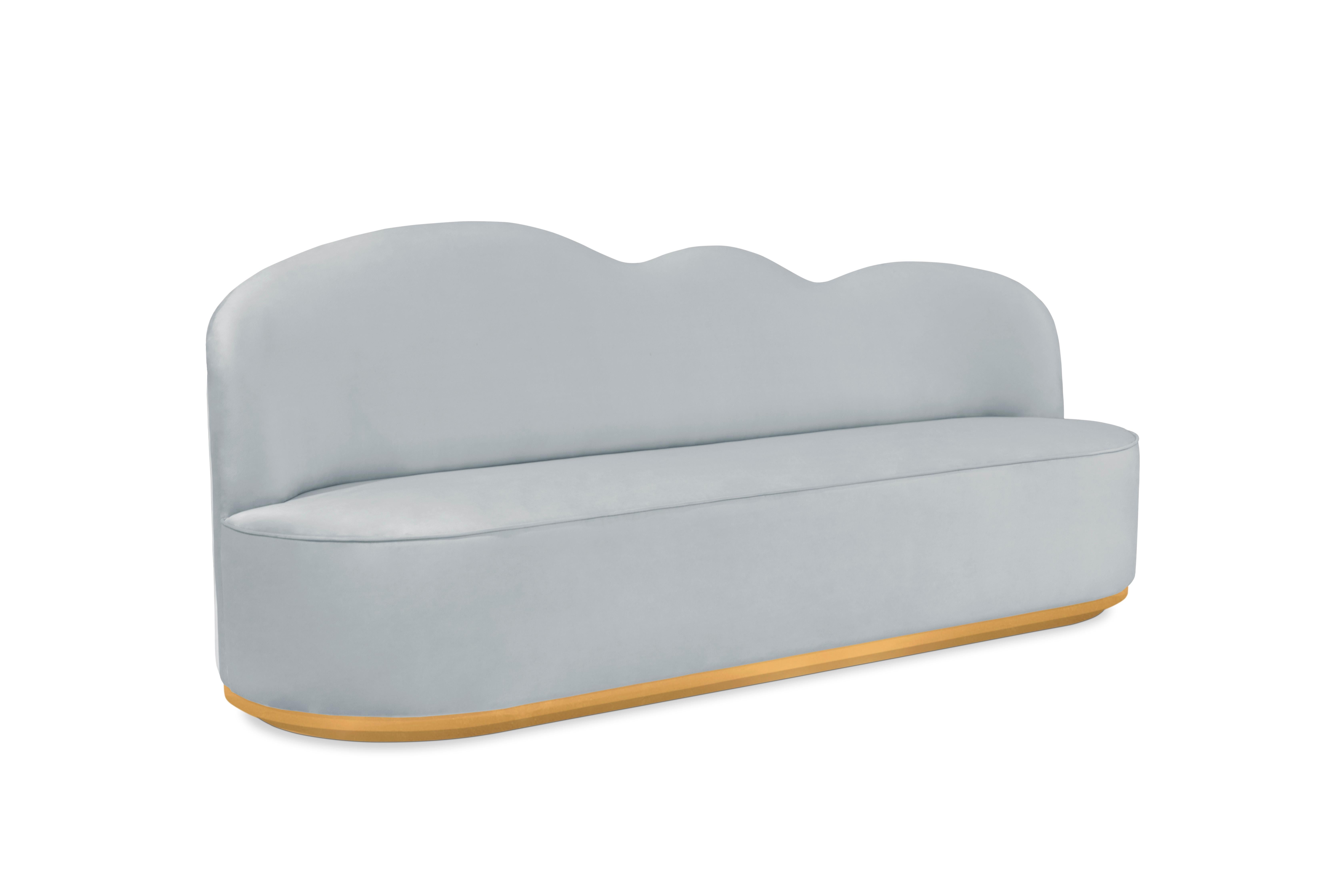Cloud Kids Sofa in Wood and Velvet by Circu Magical Furniture For Sale 6