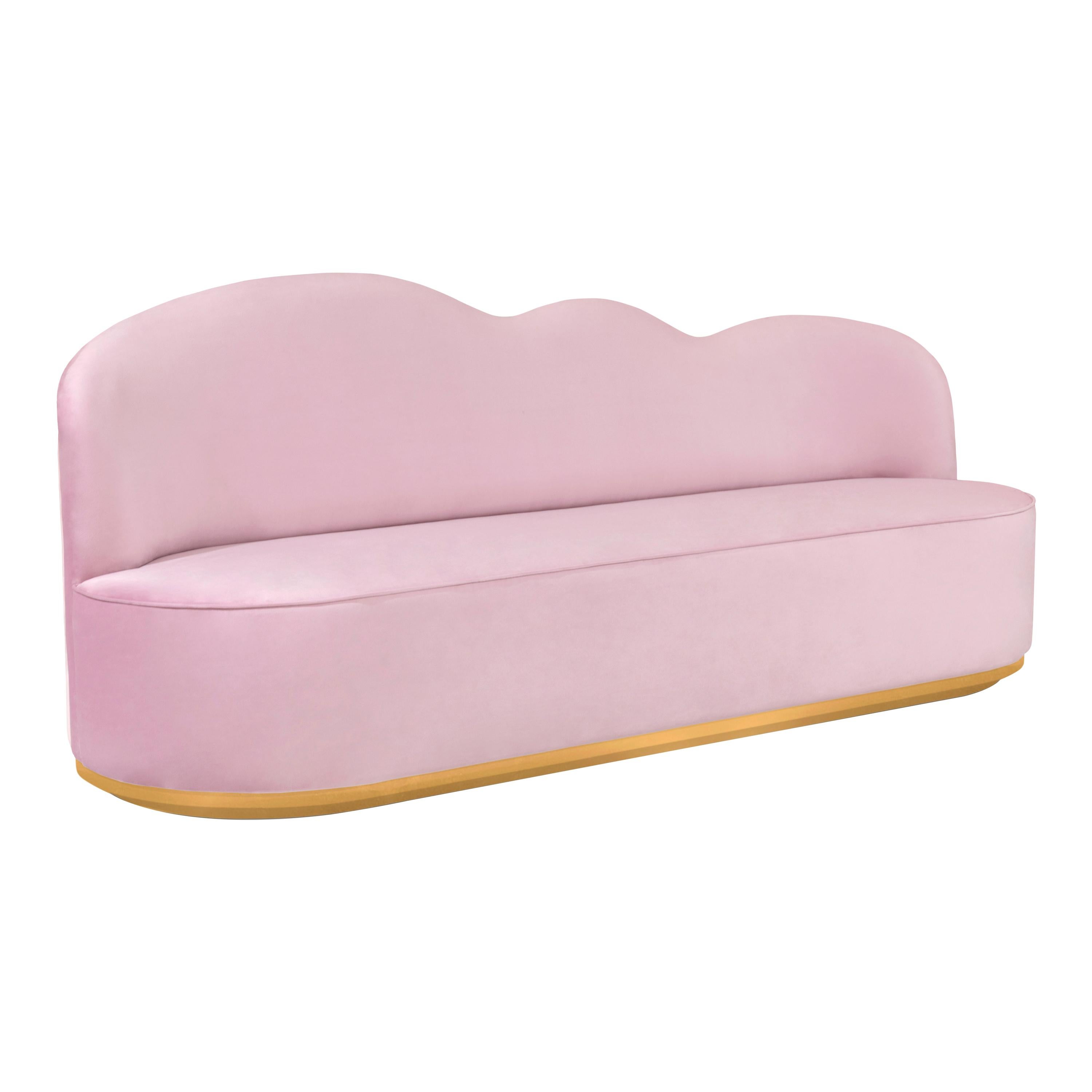 Cloud Kids Sofa in Wood and Velvet by Circu Magical Furniture For Sale