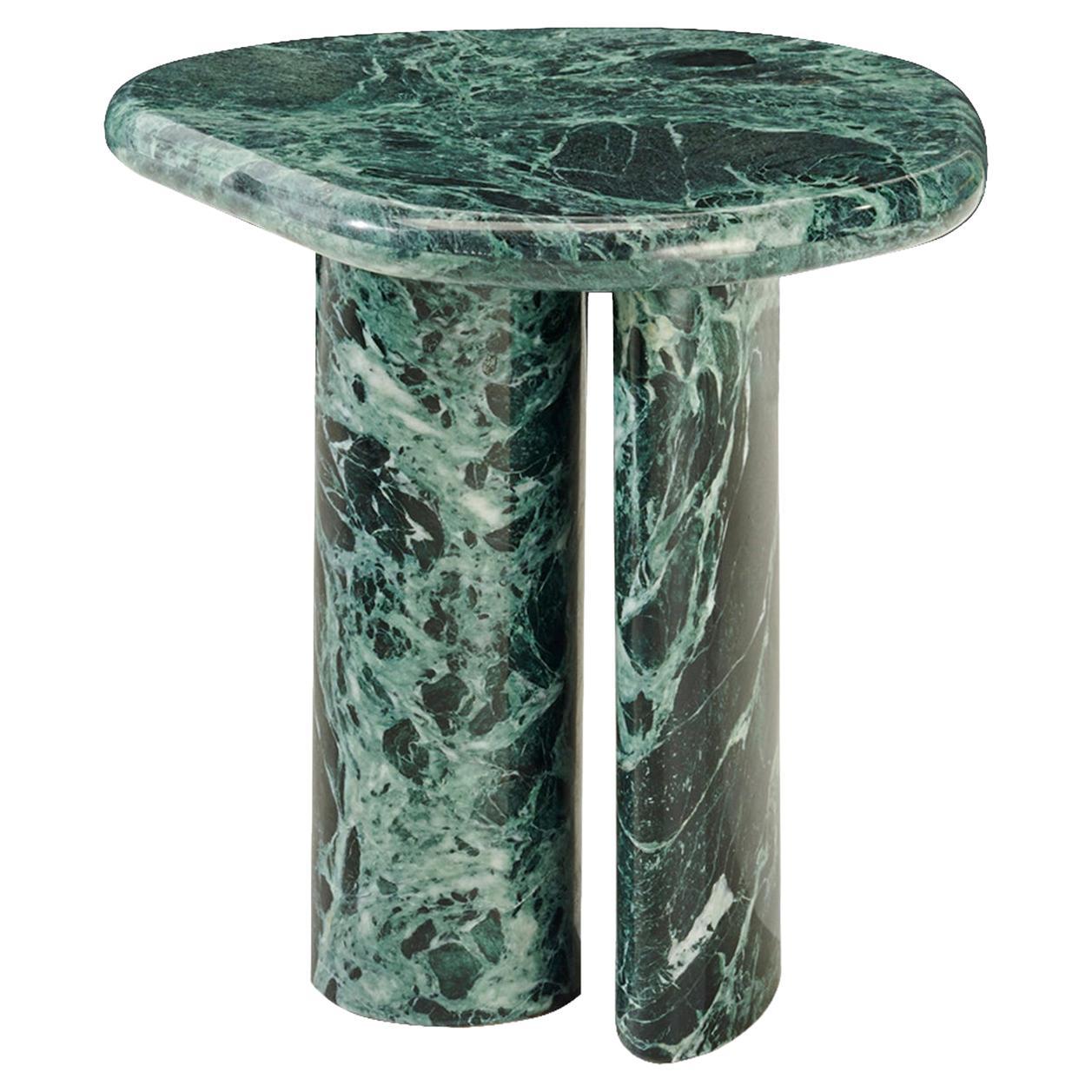 Cloud Verde Alpi Marble Side Table