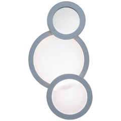 Lampada da parete moderna e di lusso con nuvola in vetro e acciaio bianco di Carla Baz