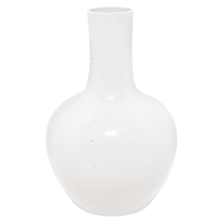 Cloud White Double Bottleneck Vase For Sale