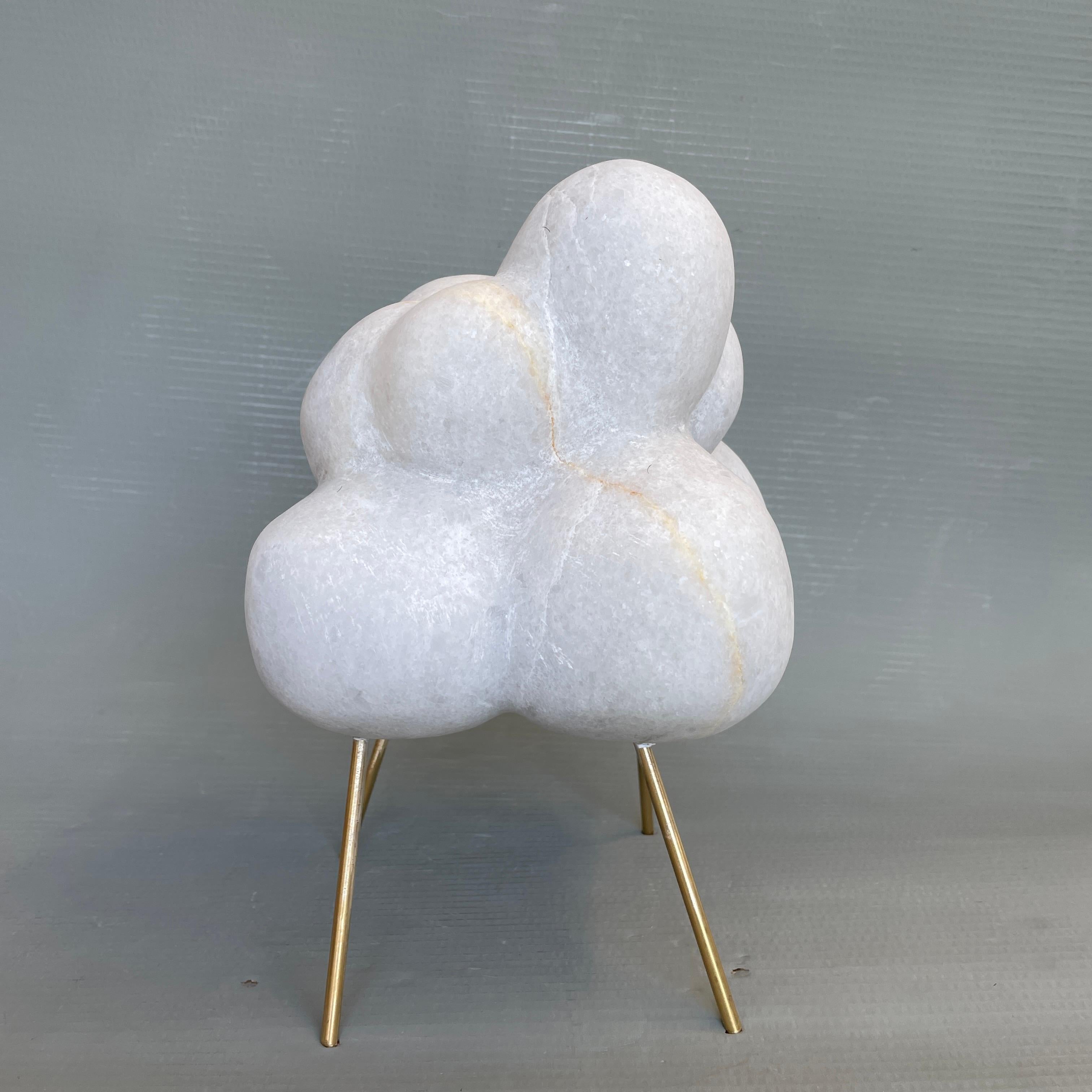 Cloud with bronze sticks marble sculpture by Tom Von Kaenel
Dimensions: D 25 x W 20 x H 30 cm
Materials: Marble

Tom von Kaenel, sculptor and painter, was born in Switzerland in 1961. Already in his early childhood he was deeply devoted to art.